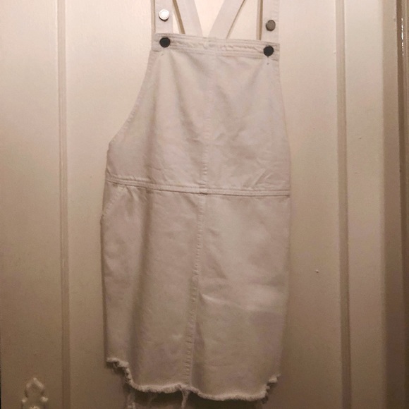 Blank NYC White Jean Overalls Dress - Picture 1 of 4
